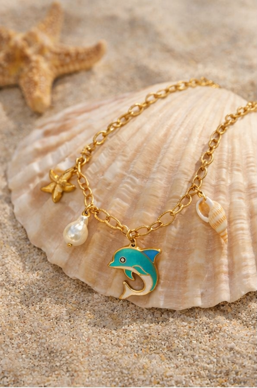 Beach Charm Necklace | Anti Tarnish