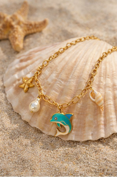 Beach Charm Necklace | Anti Tarnish