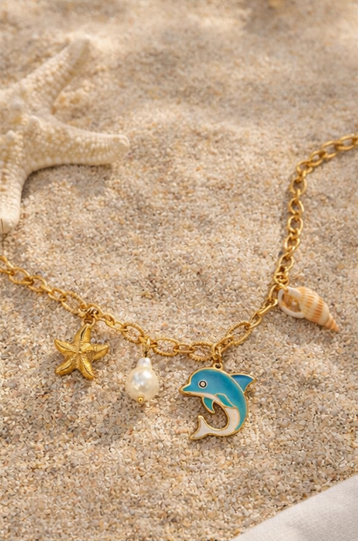 Beach Charm Necklace | Anti Tarnish