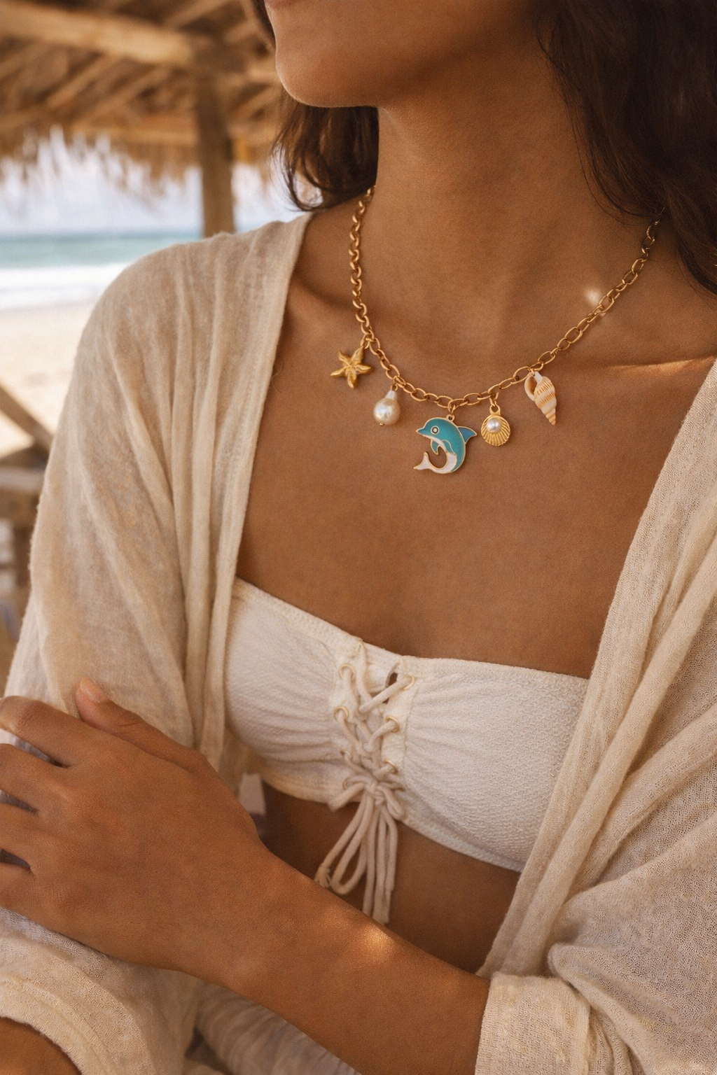 Beach Charm Necklace | Anti Tarnish