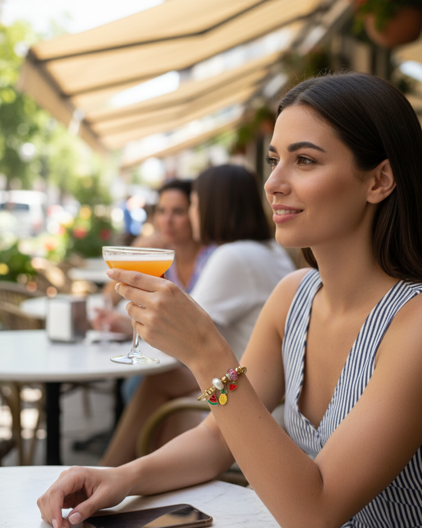 Fruit Charm Bracelet | Gold | Anti Tarnsih