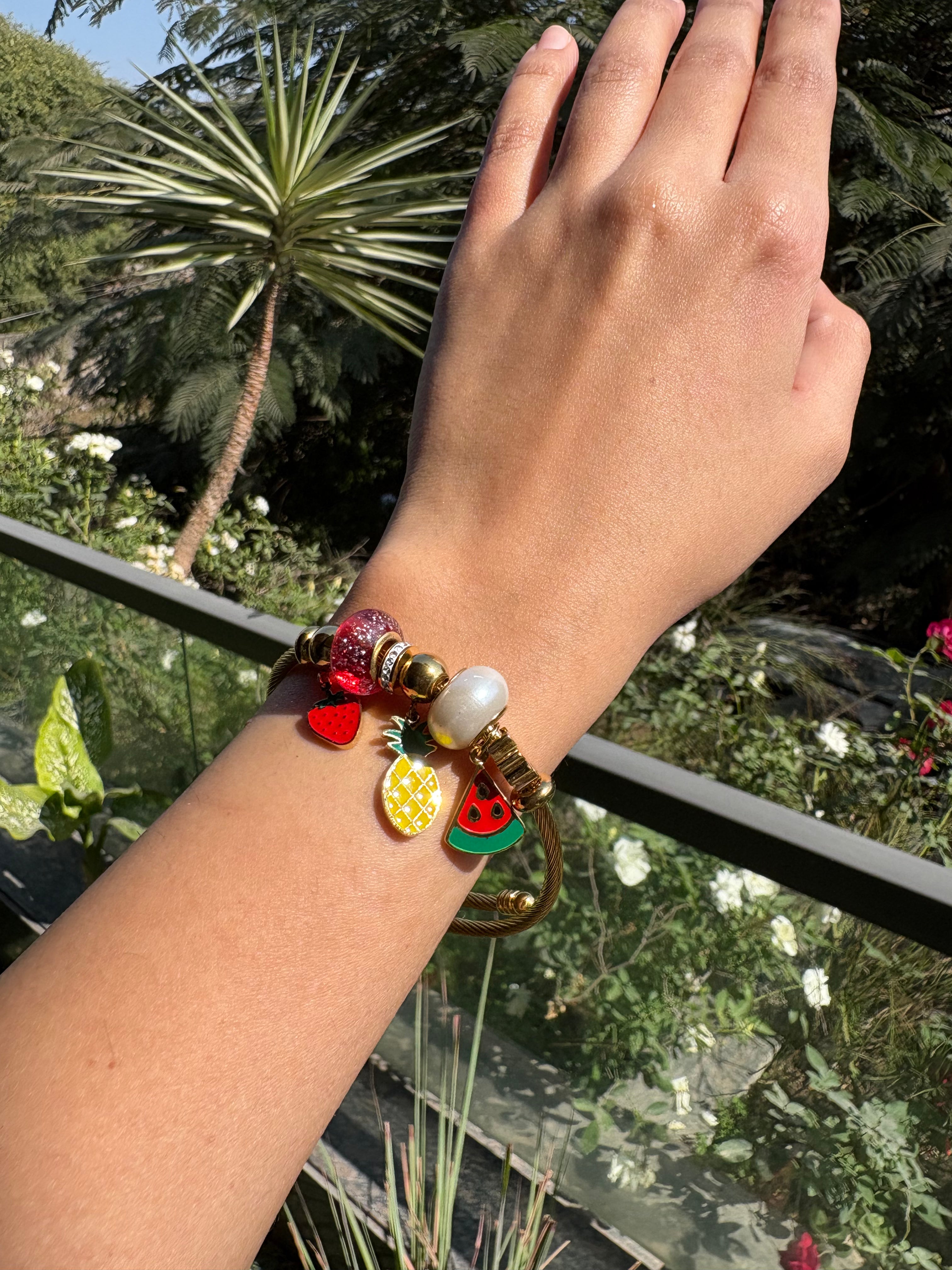 Fruit Charm Bracelet | Gold | Anti Tarnsih