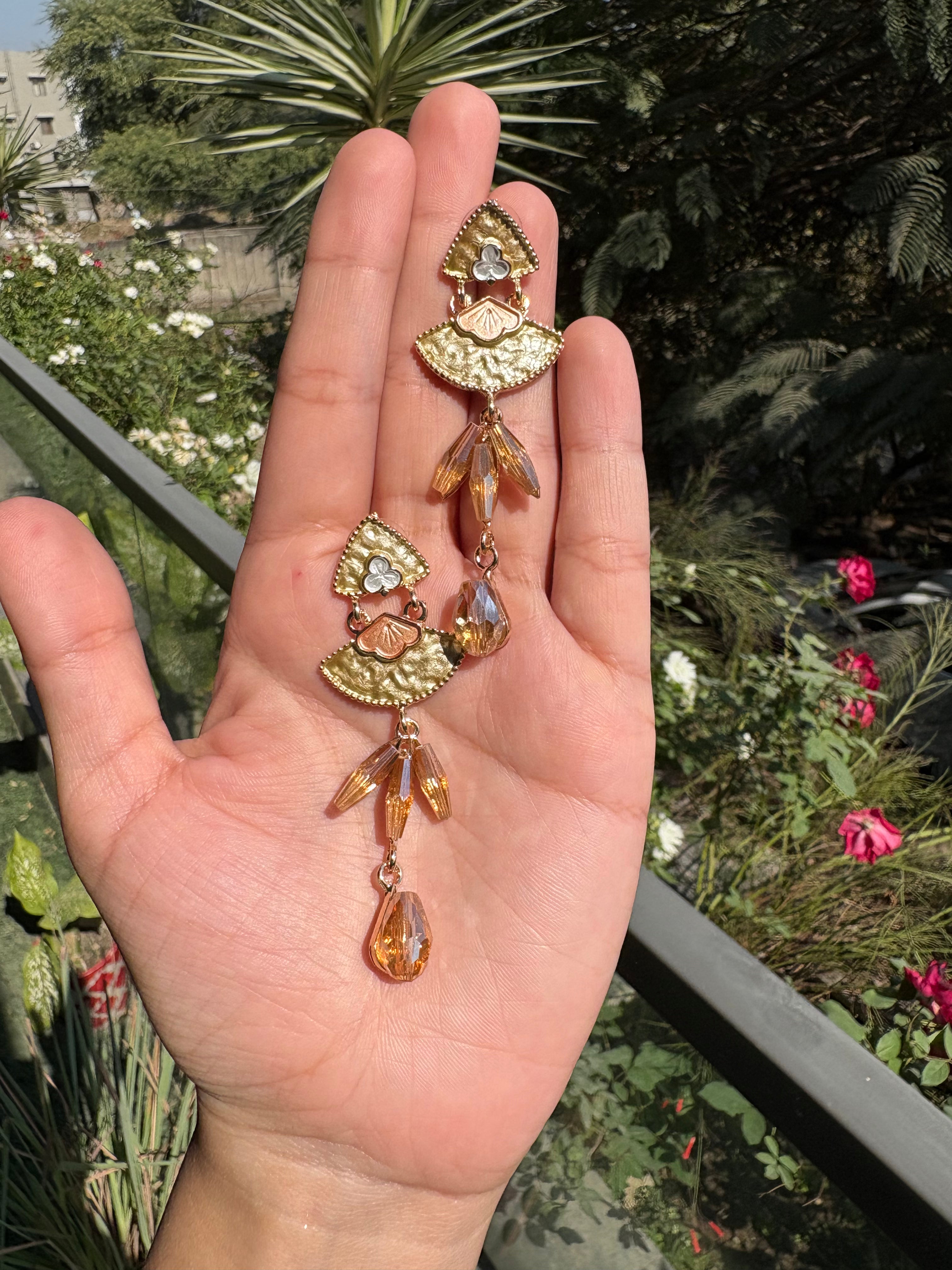 Monstera Muse Drops| Gold | Anti Tarnish