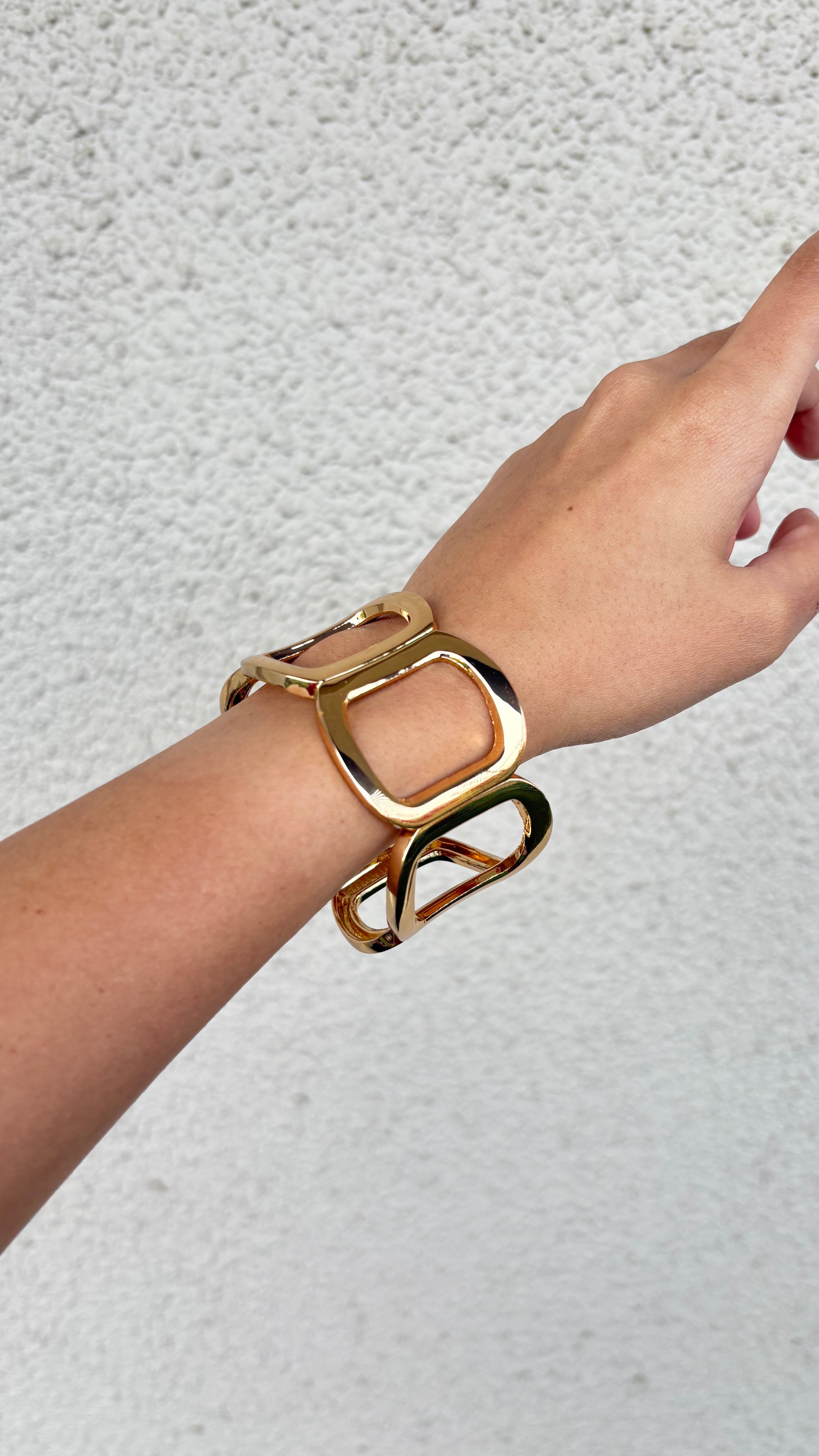 Honeycomb Chunky Bracelet | Gold | Anti Tarnish