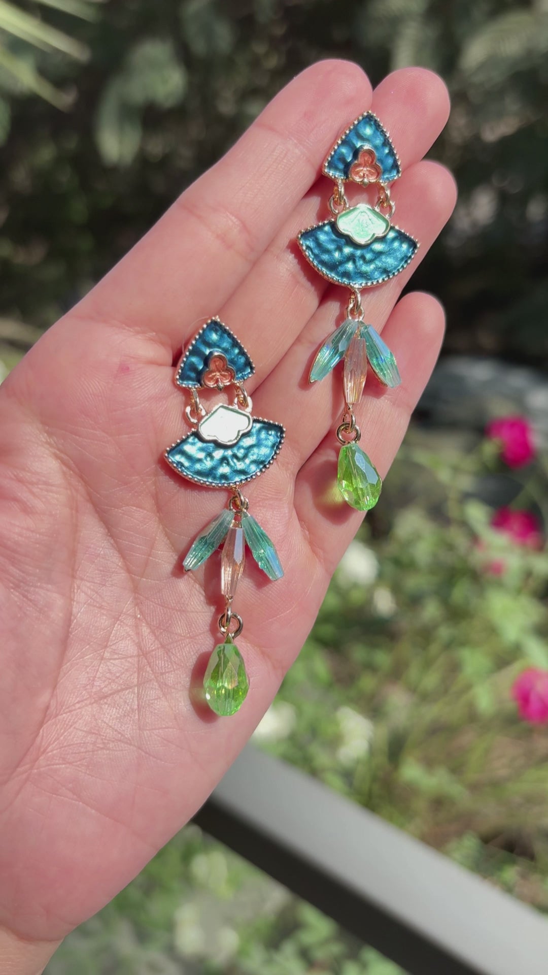 Monstera Muse Drops| Blue | Anti- Tarnish