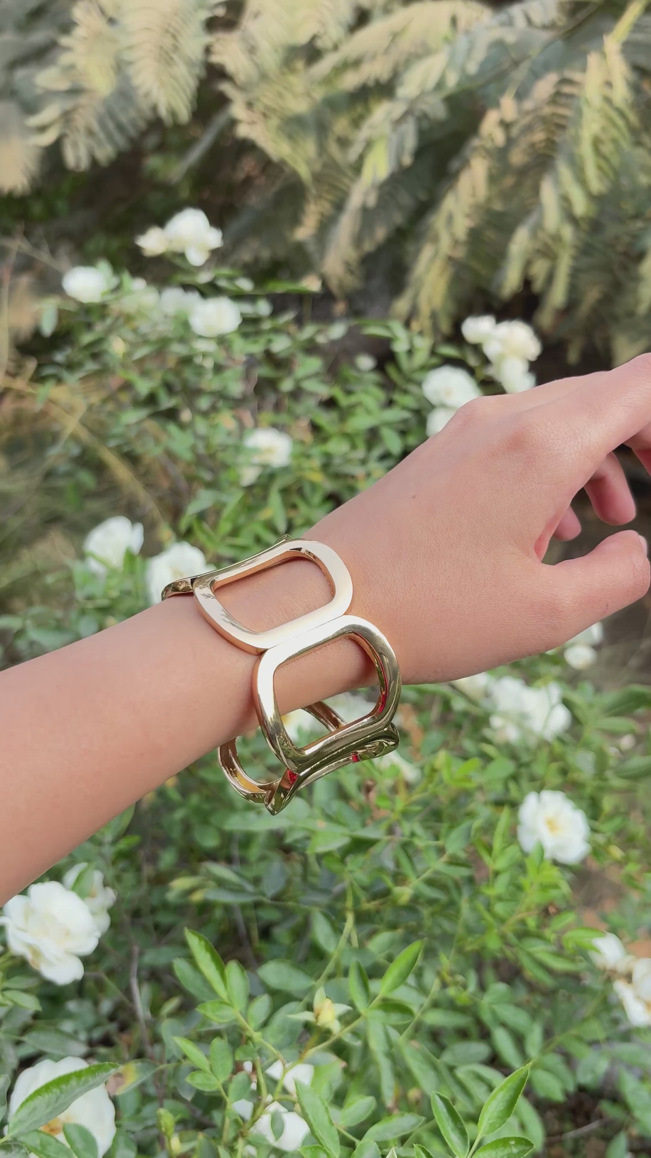 Honeycomb Chunky Bracelet | Gold | Anti Tarnish