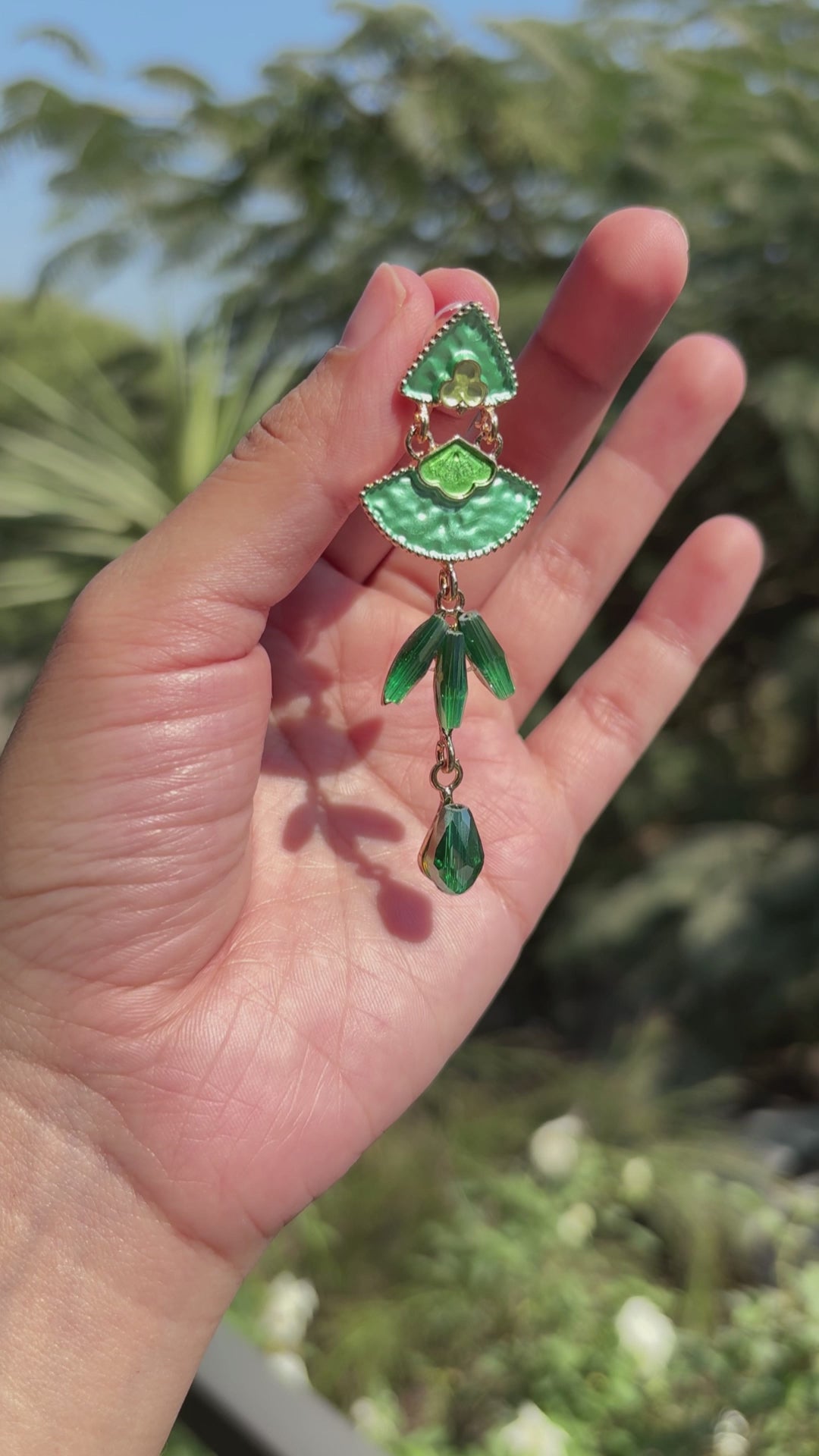 Monstera Muse Drops | Green | Anti Tarnish